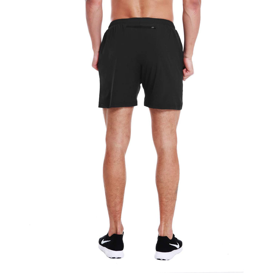 relayinert Running Shorts Men 5 inch Pants with Zipper Pocket Waist Band  Sports Trousers Summer Sportswear Bottoms for Fitness Gym Black gray XL 