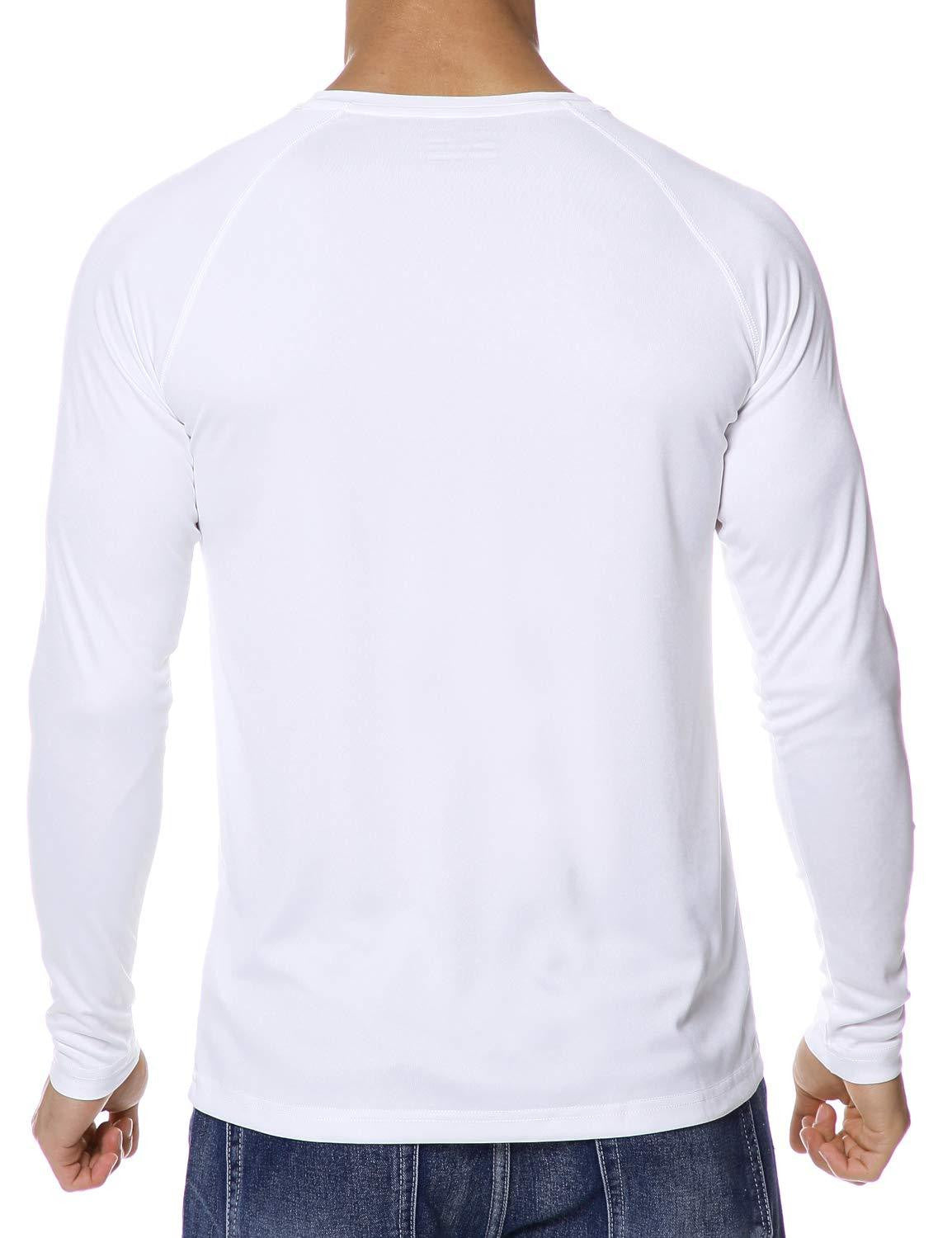 FOORSKI UPF 50+ Long Sleeve Men Sun Hoodie SPF T-shirts Fishing Rash Guard Running Workout Shirts