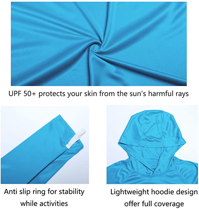 Riveruns Riverruns UPF 50+ Fishing Hoodie, Sun Hooded Fishing Shirt, Sun Protection Long Sleeves Shirt for Men Fishing, Men's, Size: Large, Green